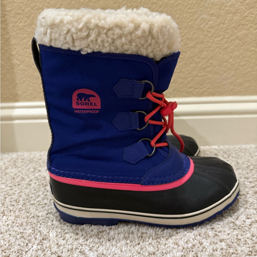 Sorel pink purple Waterproof Boots youth 5 or women’s 7